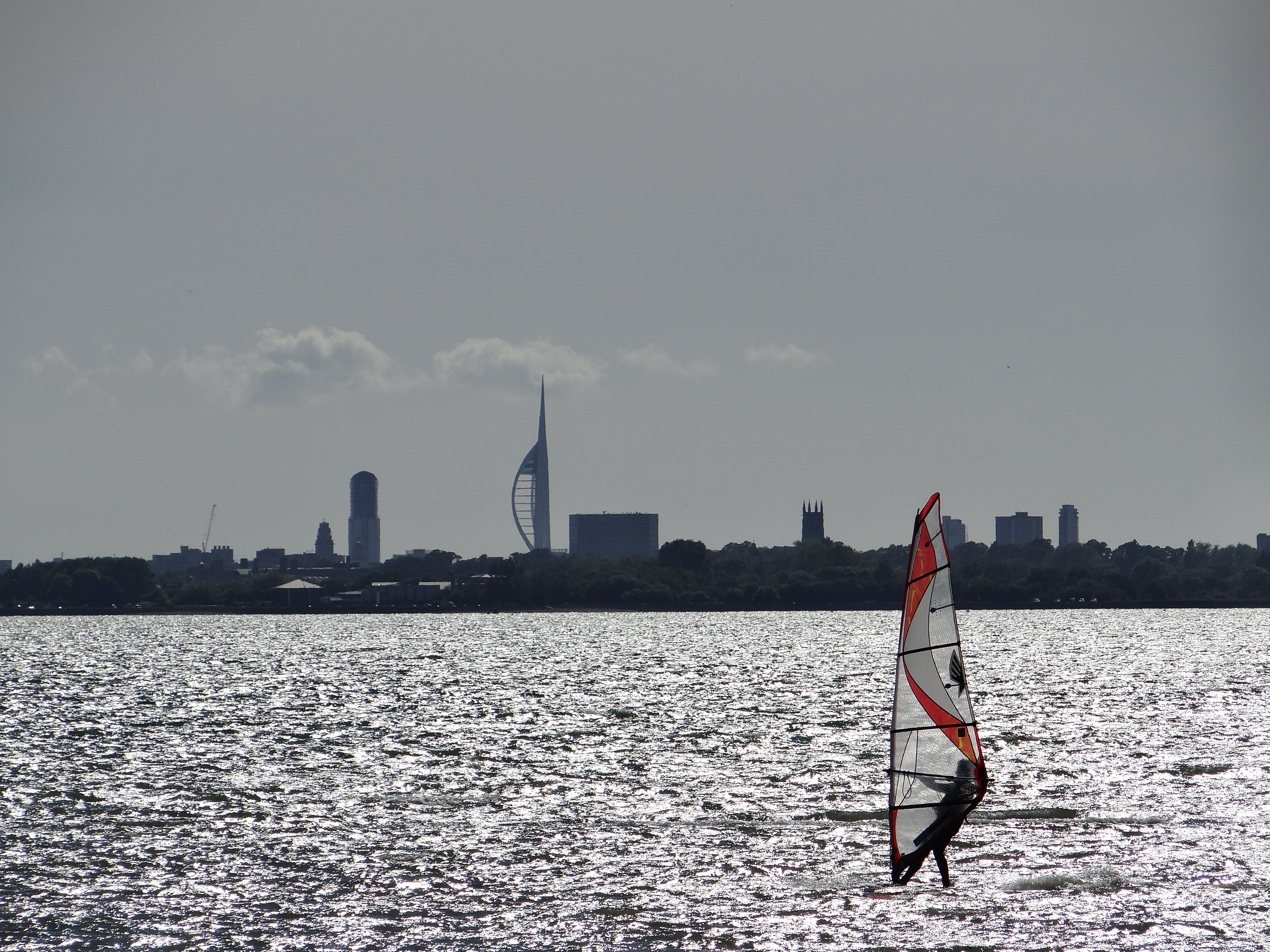 Photograph: Windsurfer_at_Langstone_Oysterbeds.JPG